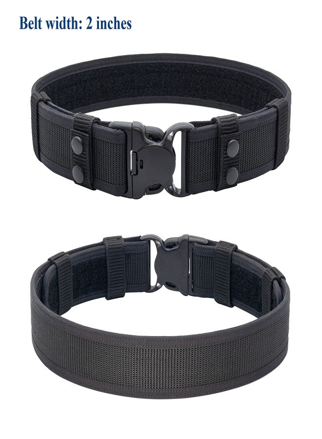 Dotacty Duty Belt for Police Law Enforcement Correctional Officer Security 2" Tactical Utility Belt for Work Patrol Gear Holster Pouches XXL - Image 2